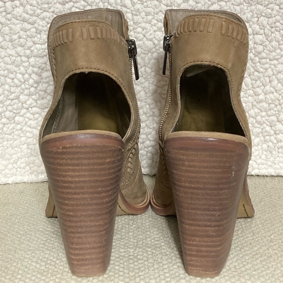 Vince Camaro Women's Taupe Leather Karinta Open Toe Booties Shoes SZ US 10 - Picture 4 of 10